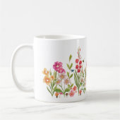 Mug Art botanique à l'aquarelle peint à la main (Gauche)