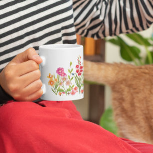 Mug Art botanique à l'aquarelle peint à la main
