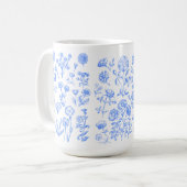 Mug Art botanique antique de fleurs (Devant gauche)