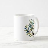 Mug Art botanique de la branche d'olive ottomane (Devant droit)