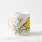 Mug Art botanique de la fleur de Paruline jaune (Devant gauche)