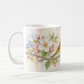 Mug Art botanique de la fleur de Paruline jaune (Gauche)