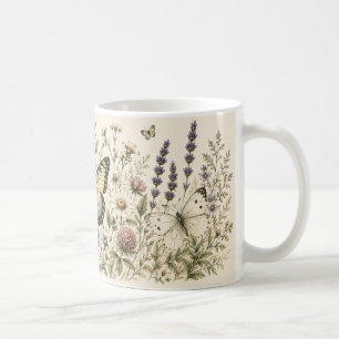 Mug Art botanique de la nature vintage papillon sauvag