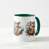 Mug Art botanique du renard floral (Devant droit)