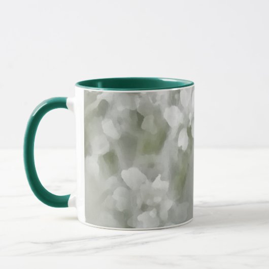 Mug Art Botanique Impressionniste Blanc Délicat (Gauche)