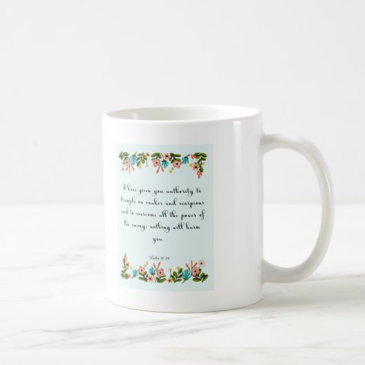 Mug Art chrétien de citation - 10h19 de Luc (Droite)