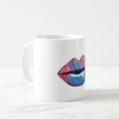 Mug Art coloré de lèvre (Devant gauche)