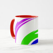 Mug Art coloré moderne inspiré et élégant (Devant gauche)