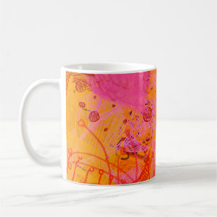 Mug Art contemporain. Artisanat artisanal. Texture col