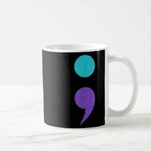Mug Art cool du signe point-virgule pour la prévention
