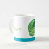 Mug Art côtier creusant vert de hibou (Devant gauche)