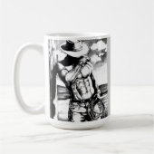 Mug Art, Cowboy robuste Cool de croquis au charbon de  (Gauche)