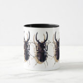 Mug Art d'aquarelle d'insecte "de scarabée de mâle" (Centre)