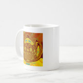 Mug Art de baseball jaune doré Imprimer (Devant gauche)