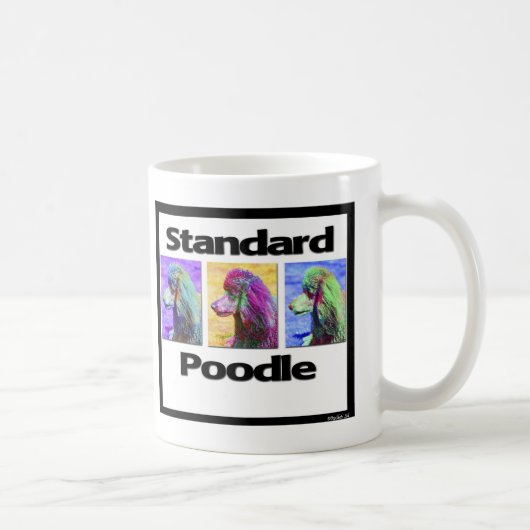 Mug Art de bruit de caniche standard (Droite)