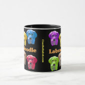 Mug Art de bruit de Labradoodles (Centre)