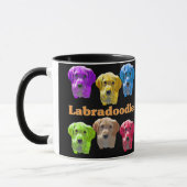 Mug Art de bruit de Labradoodles (Gauche)