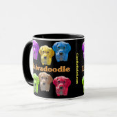 Mug Art de bruit de Labradoodles (Devant gauche)