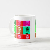 Mug Art de bruit .esque Abraham Lincoln (Devant gauche)