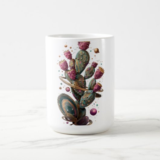 Mug art de cactus du désert cosmique (Centre)