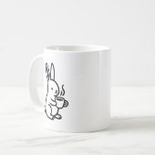 Mug Art de café de lapin assis simple (Devant gauche)