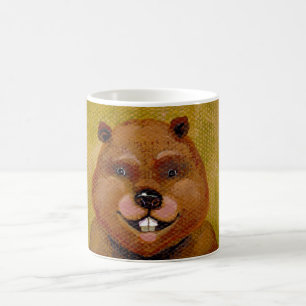 Mug Art de castor original peignant l'amusement