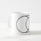 Mug Art de cercle carré abstrait moderne (Devant gauche)
