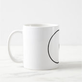 Mug Art de cercle carré abstrait moderne (Gauche)