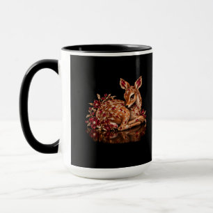 Mug Art de cerf rouge or luxueux