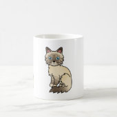 Mug Art de chat Birman / Ragdoll au point chocolat tab (Centre)