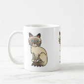 Mug Art de chat Birman / Ragdoll au point chocolat tab (Gauche)