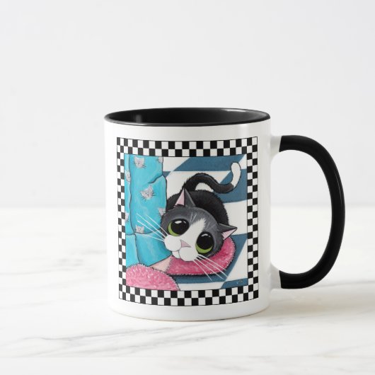 Mug Art de chat du réchauffeur | de cheville de matin (Droite)
