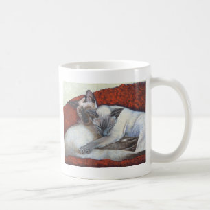 Mug Art de chat siamois de sommeil