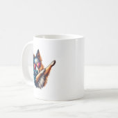 Mug Art de chien cool qui fait du dabbing (Devant gauche)
