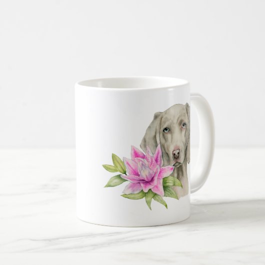 Mug Art de chien de Weimaraner (Devant droit)
