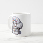 Mug Art de chien duveteux adorable (Devant gauche)