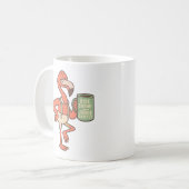 Mug Art de citation de café de flamant rose drôle (Devant gauche)