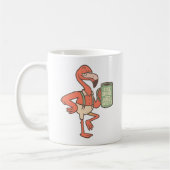 Mug Art de citation de café de flamant rose drôle (Gauche)