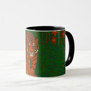 Mug Art de cloisonné Tigre sur le chemin de la jungle