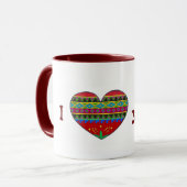 Mug Art de coeur de Pysanka - je t'aime baba (Devant gauche)