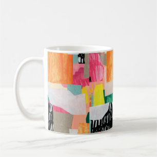 Mug Art de collage moderne. Médias mixtes sur toile. C