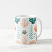 Mug Art de coquillages côtiers (Devant droit)