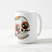 Mug Art de crâne de Dia de Los Muertos Sugar (Devant droit)