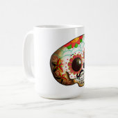 Mug Art de crâne de Dia de Los Muertos Sugar (Devant gauche)