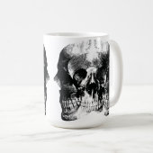 Mug Art de crâne gothique sombre (Devant droit)
