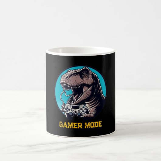 Mug Art de dinosaure en mode T-Rex Gamer (Centre)