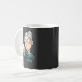 Mug Art de femme en colère expressive (Devant gauche)