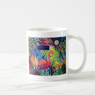Mug Art de Flamant rose d'île de Sanibel