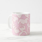 Mug Art de fleurs roses pastel (Devant gauche)