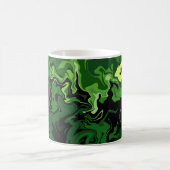 Mug Art de flux vert abstrait (Centre)